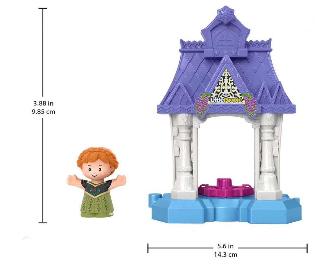 Fisher-Price Little People Toddler Toy Disney Frozen Anna in Arendelle Playset with Figure for Preschool Pretend Play Kids Ages 18+ Months