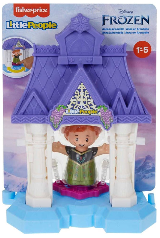 Fisher-Price Little People Toddler Toy Disney Frozen Anna in Arendelle Playset with Figure for Preschool Pretend Play Kids Ages 18+ Months