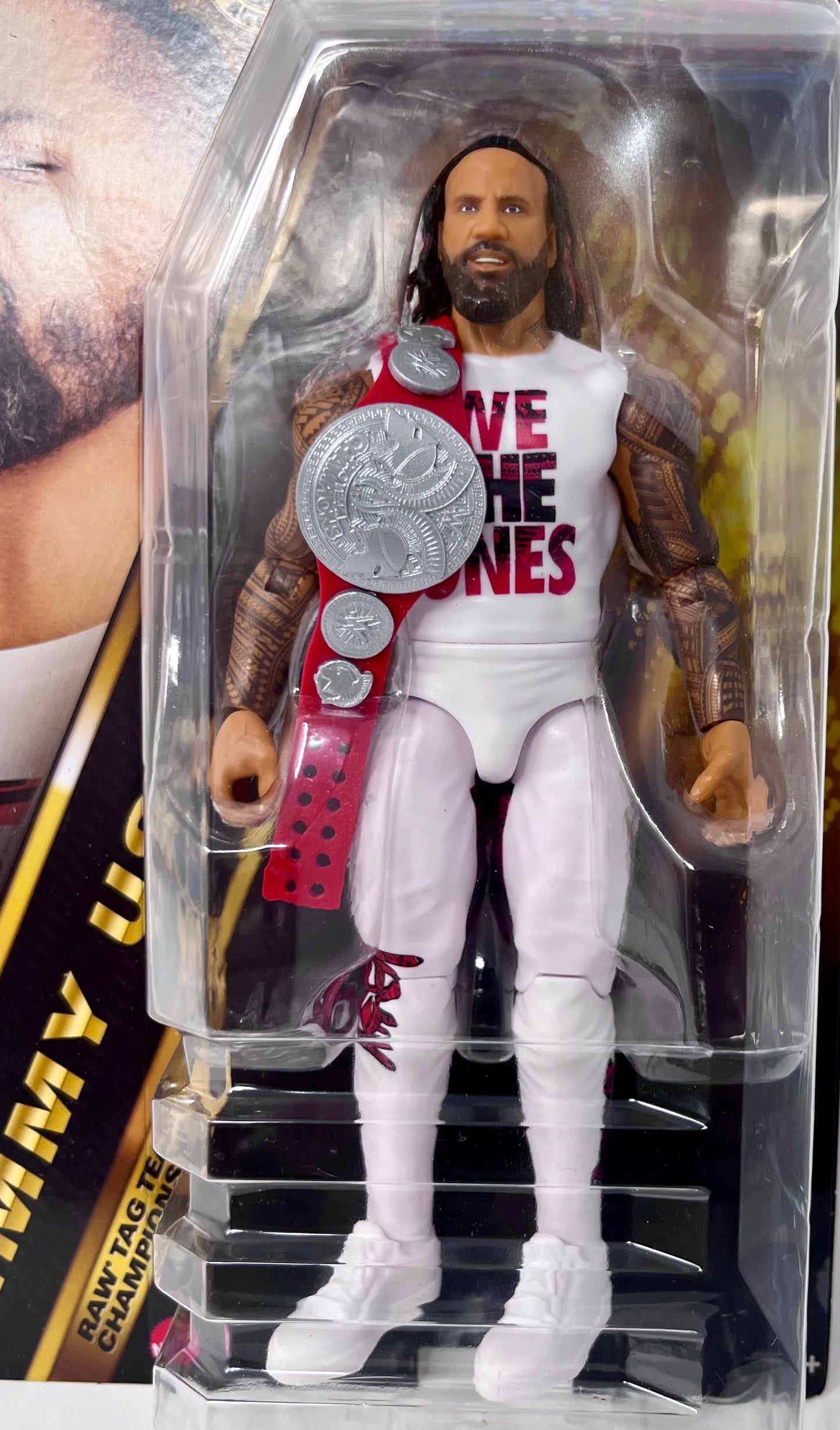 WWE Main Event Series Champions 15 cm Action Figure Jimmy Uso Figures + Belt