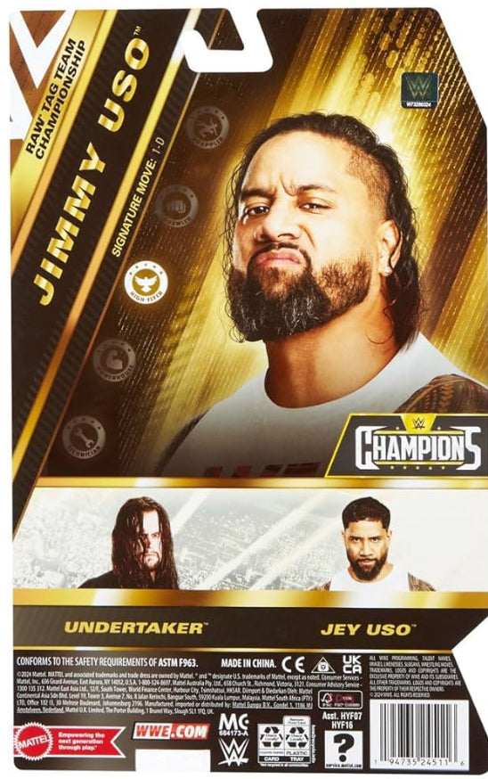 WWE Main Event Series Champions 15 cm Action Figure Jimmy Uso Figures + Belt