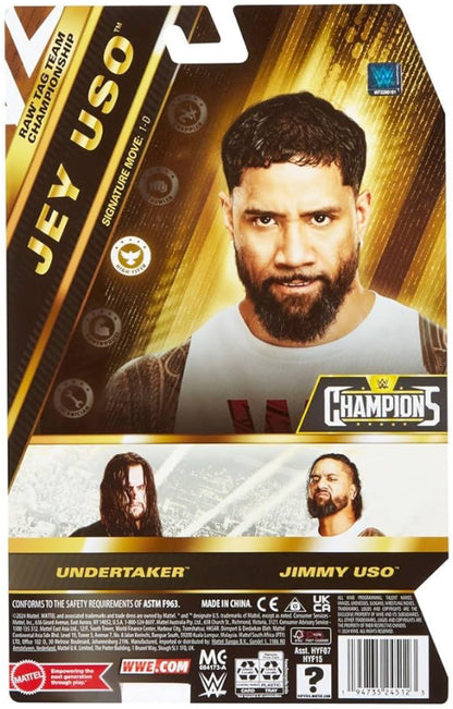 WWE Main Event Series Champions 15cm Action Figure Jey Uso Figures + Belt