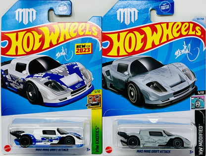 Hot Wheels Mad Mike Drift Attack #59 And #209 White And Grey