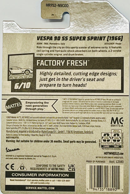 2 X Hot Wheels Vespa 90 SS Super Sprint (1966)