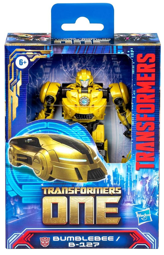 Transformers: One Prime Changer Bumblebee (B-127) 5-Inch Robot Action Figure, Interactive Toys for Boys and Girls Ages 6 and Up