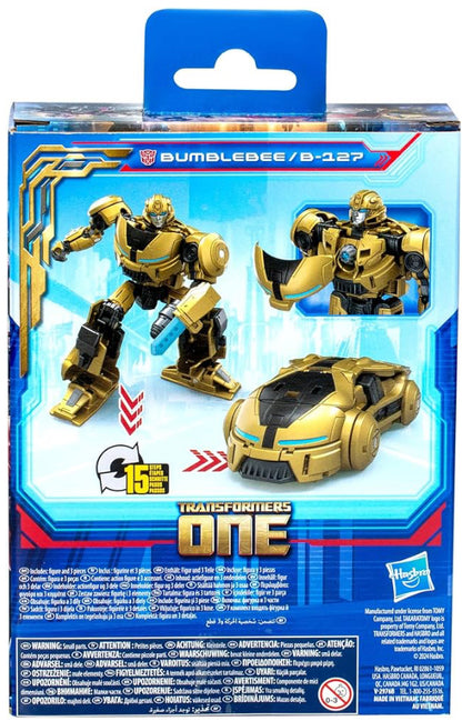 Transformers: One Prime Changer Bumblebee (B-127) 5-Inch Robot Action Figure, Interactive Toys for Boys and Girls Ages 6 and Up
