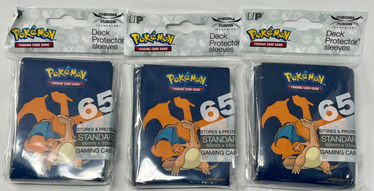 3 Packs Pokemon Deck Protector Sleeves 65 Sleeves in Each Pack