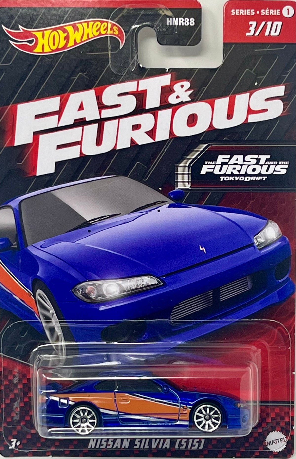 Hot Wheels Nissan Silvia S15, Fast and Furious Tokyo Drift 3/10 