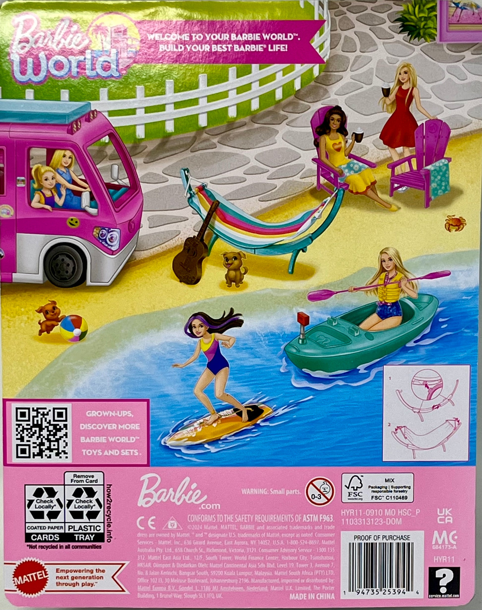 barbie hängematte Barbie World Hammock Set with 7 Camping Accessories Including Swinging – Toy Wrangler