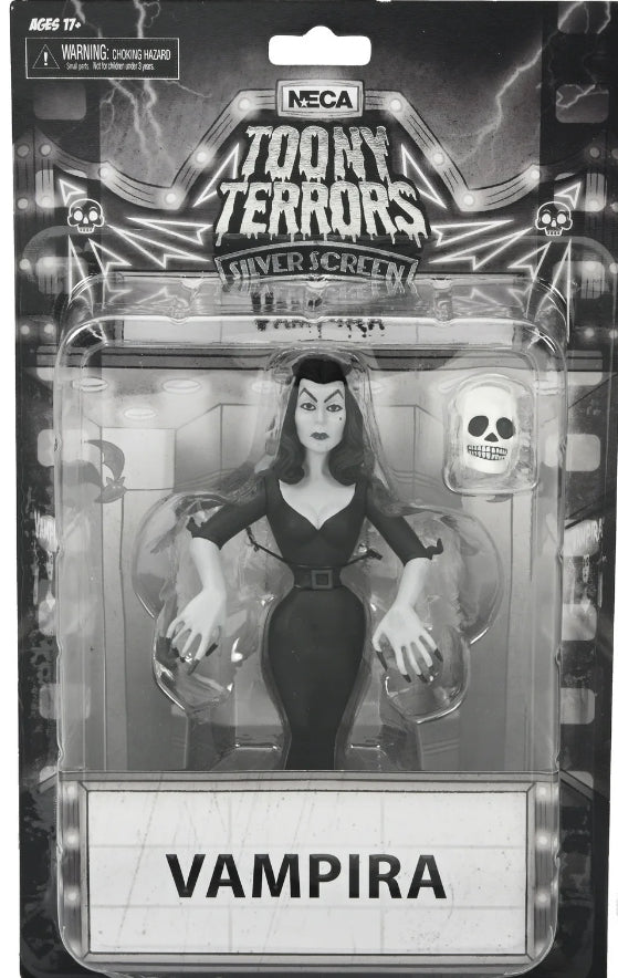 Vampira - 6” Scale Action Figure - Toony Terrors Vampira Silver Screen Edition