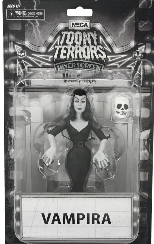 Vampira - 6” Scale Action Figure - Toony Terrors Vampira Silver Screen Edition