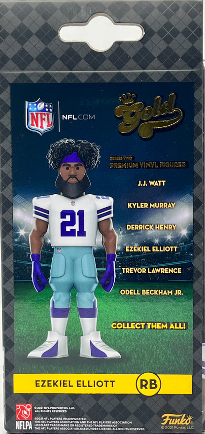 Gold Funko NFL: Cowboys - Ezekiel Elliott Home Uniform