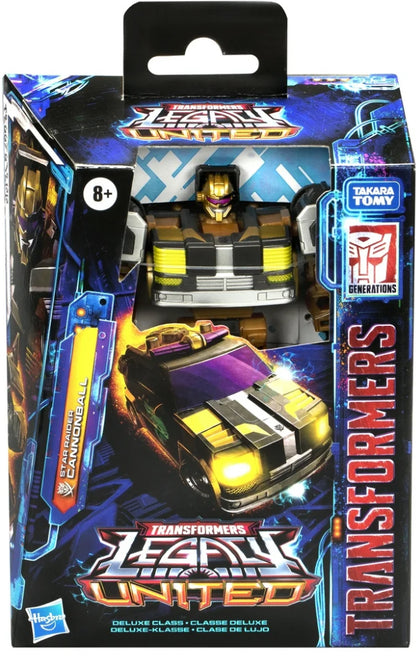 Transformers Legacy United Deluxe Star Raider Cannonball 5.5” Action Figure, 8+