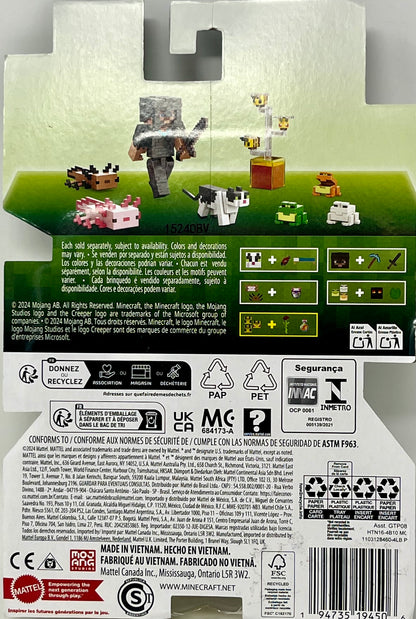 Mattel Minecraft Mini Bees Action Figure Trio & Accessories 6-Piece Set