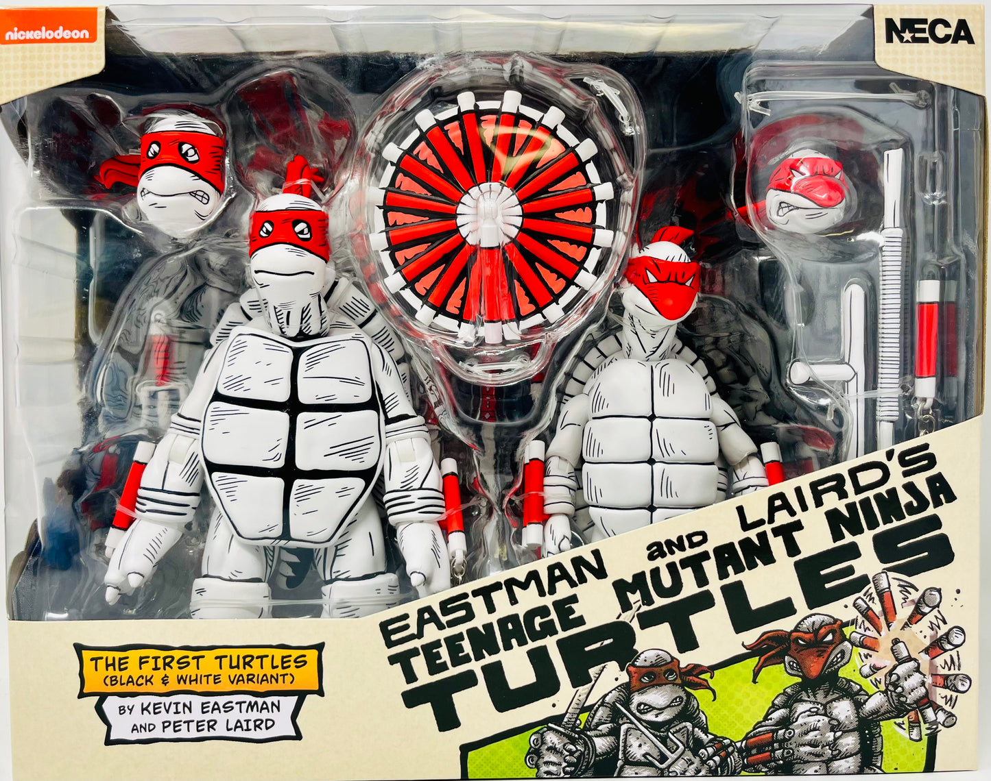 Teenage Mutant Ninja Turtles Black and White First Turtles 7" Action Figures, Set of 2