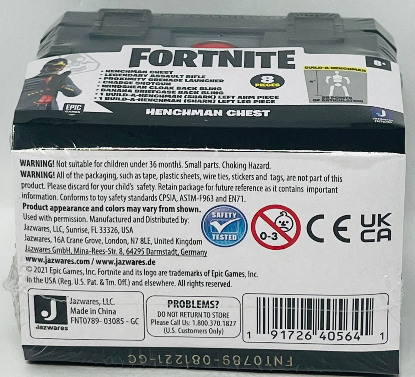 #1 Fortnite Henchman Chest 8 Pieces (6) Accessaries (2) Build A Henchman Parts