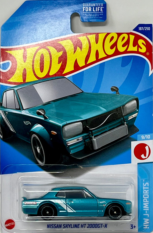 2022 Hot Wheels Nissan Skyline H/T 2000GT-X #187 /250 HW J-Imports w/Protector