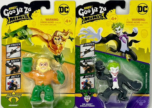 DC Goo Jit Zu Aquaman & Joker Minis 2.5” Inches