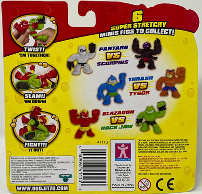 Heroes of Goo Jit  Zu Minis Thrash VS Tygor 2 Pack Stretch Squish Fight