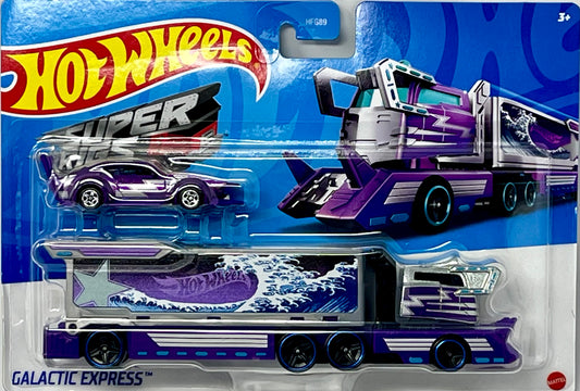 Hot Wheels Galactic Express Super Rigs Car Included Purple