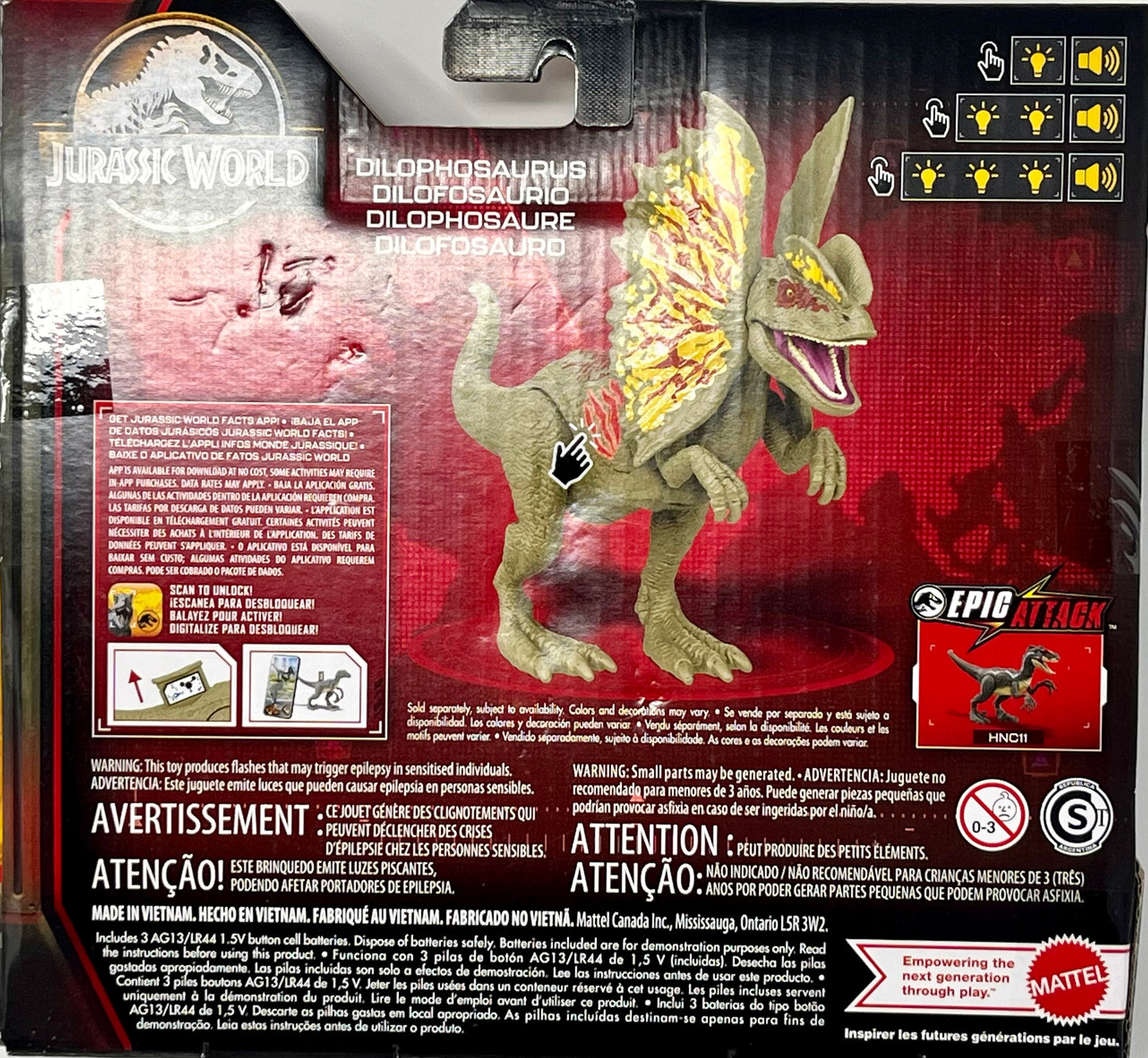 Jurassic World Epic Attack Dilophosaurus (Green)