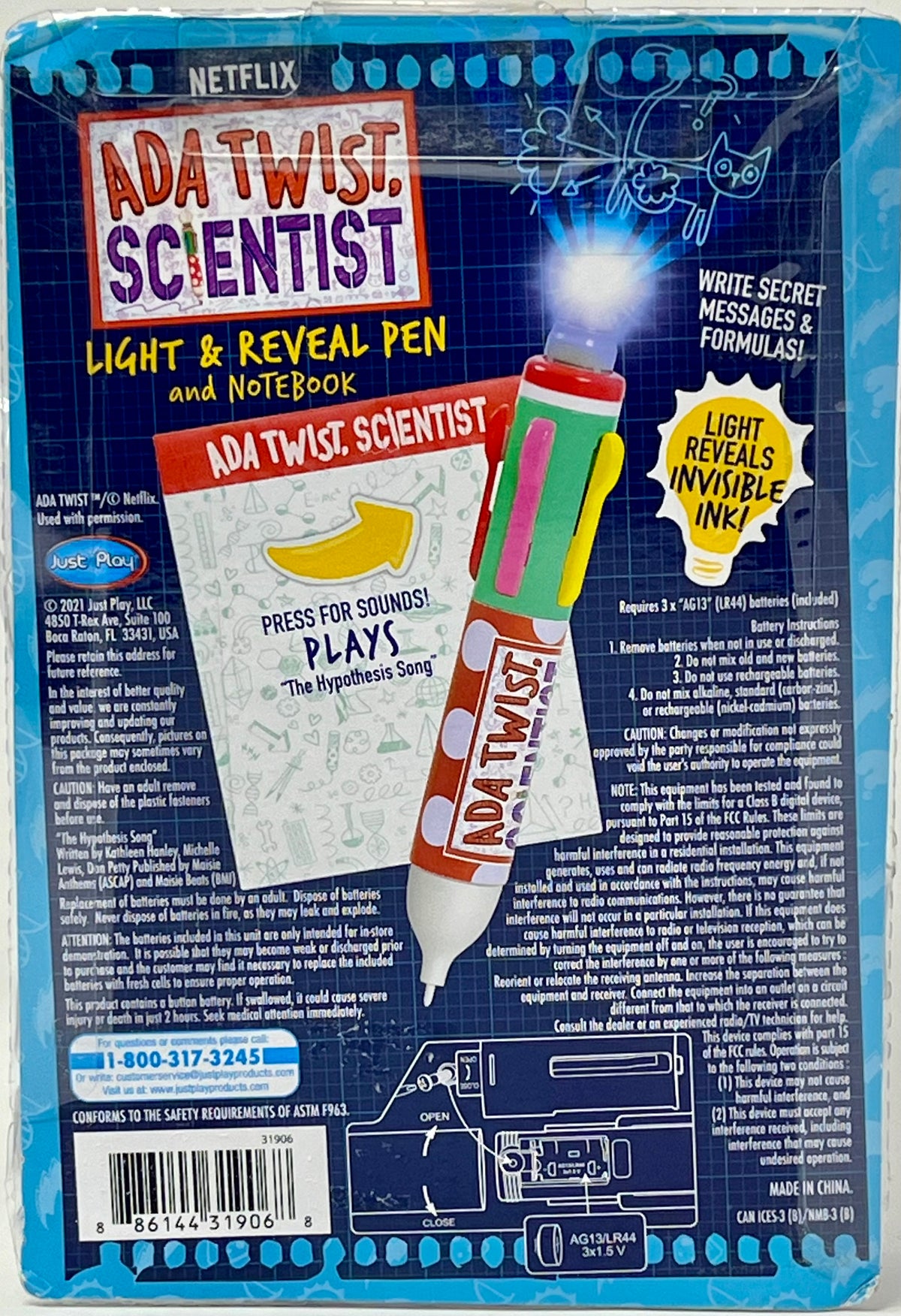 Ada Notebook Ada Twist Scientist Light Sounds Reveal Pen And Notebook – Toy Wrangler