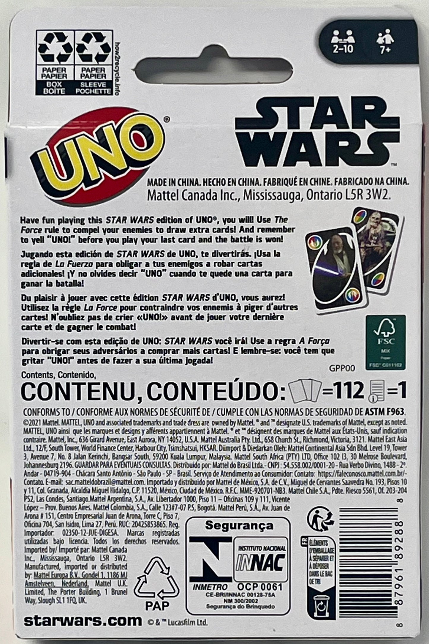 UNO Card Game ~ Star Wars Edition