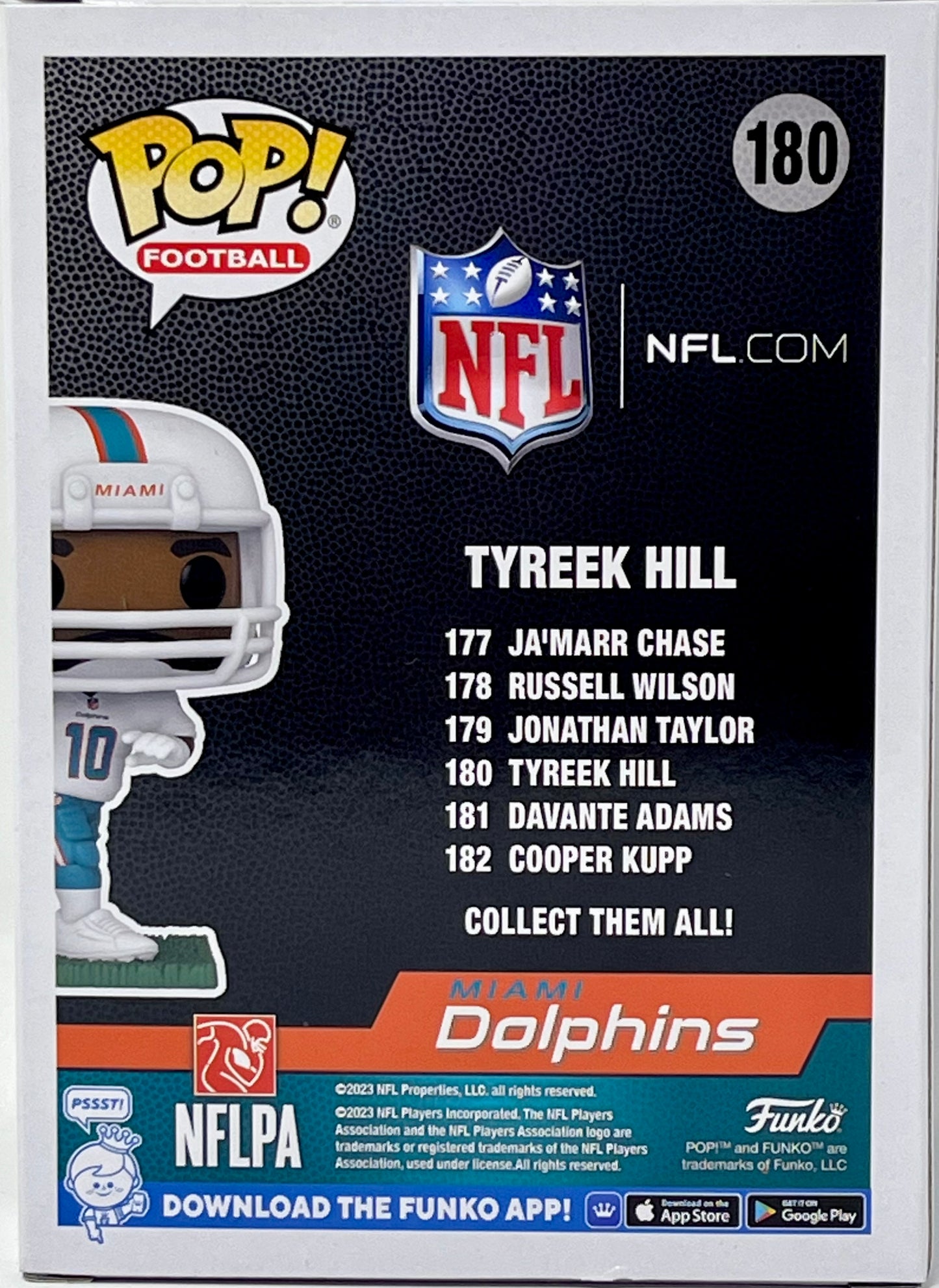 Funko Tyreek Hill (Miami Dolphins) NFL Pop! Series 10 with Protector