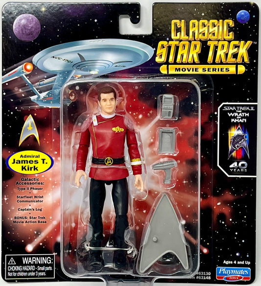 Classic Star Trek Movie Series Admiral James T. Kirk  Action Figure  Playmates
