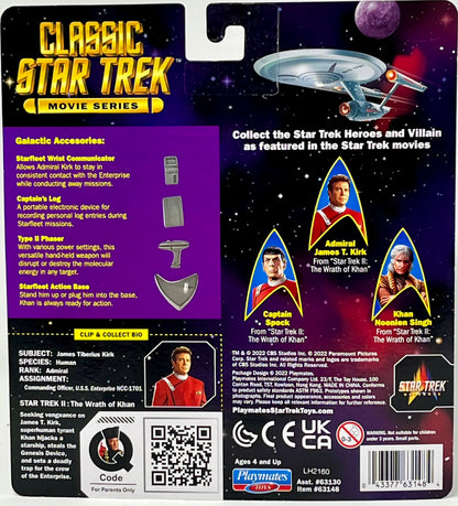 Classic Star Trek Movie Series Admiral James T. Kirk  Action Figure  Playmates