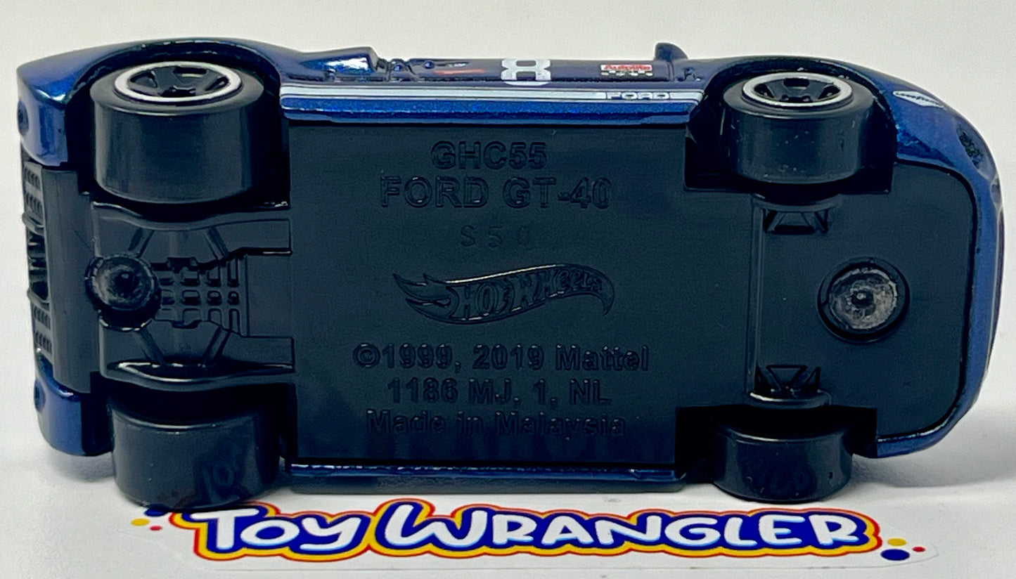 Hot Wheels Ford GT40, Factory Fresh 2/10 Blue 12/250