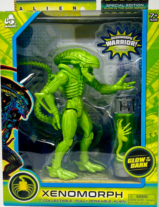2022 Lanard Alien Xenomorph Warrior Green Glow in the Dark Edition Action Figure