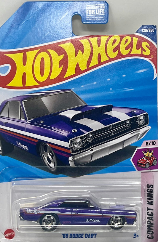 Hot Wheels '68 Dodge Dart Purple 128/250 Compact Kings 6/10