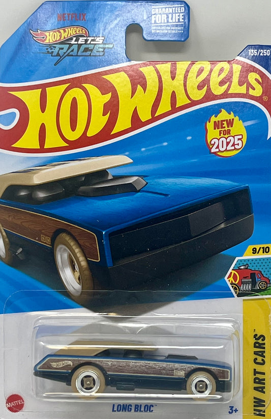 Hot Wheels Long Bloc Blue with Wood Panels 135/250 HW Art Cars 9/10