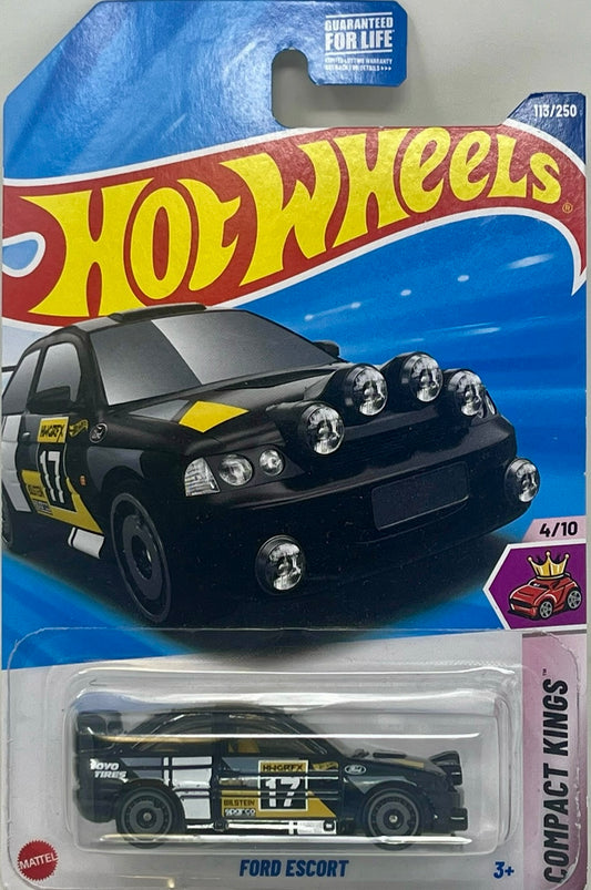 Hot Wheels Ford Escort Black 113/250 Compact Kings 4/10