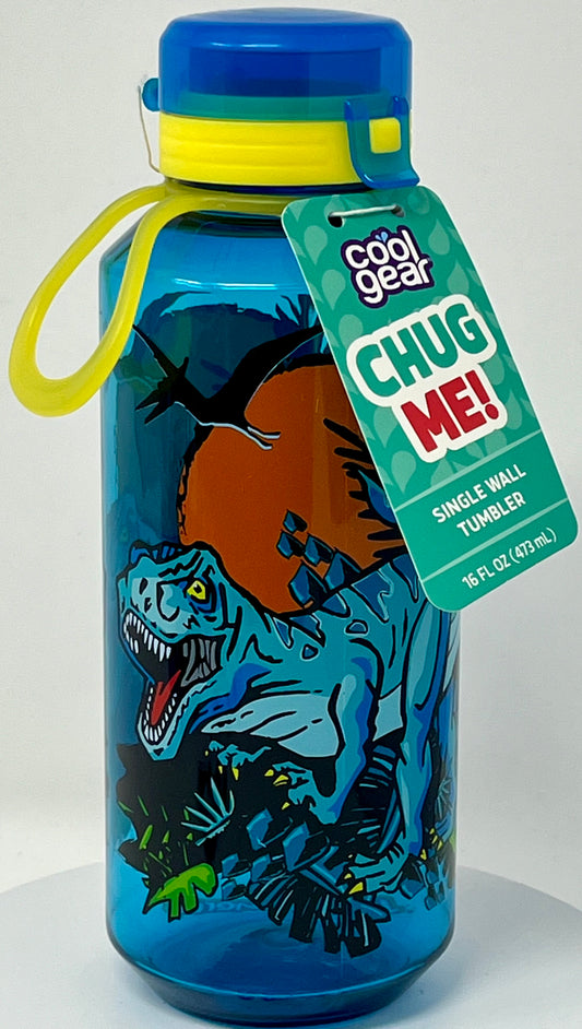 Cool Gear 16 Fluid oz Water Bottle Dinosaur with Carry Loop