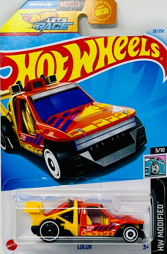 Hot Wheels Lolux Orange Netflix Let’s Race 28/250 HW Modified 3/10