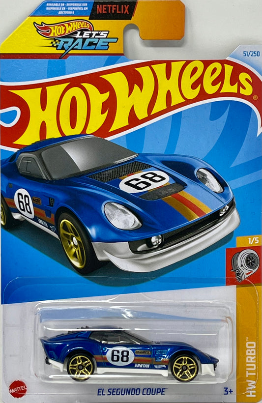 Hot Wheels Blue El Segundo 51/250 Netflix Let’s Race  HW Turbo 1/5