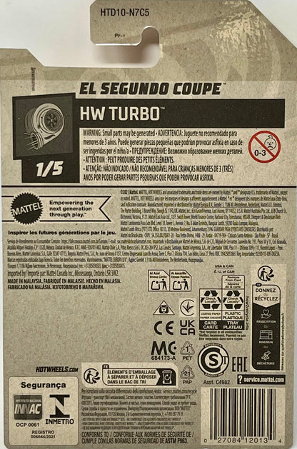 Hot Wheels Blue El Segundo 51/250 Netflix Let’s Race  HW Turbo 1/5