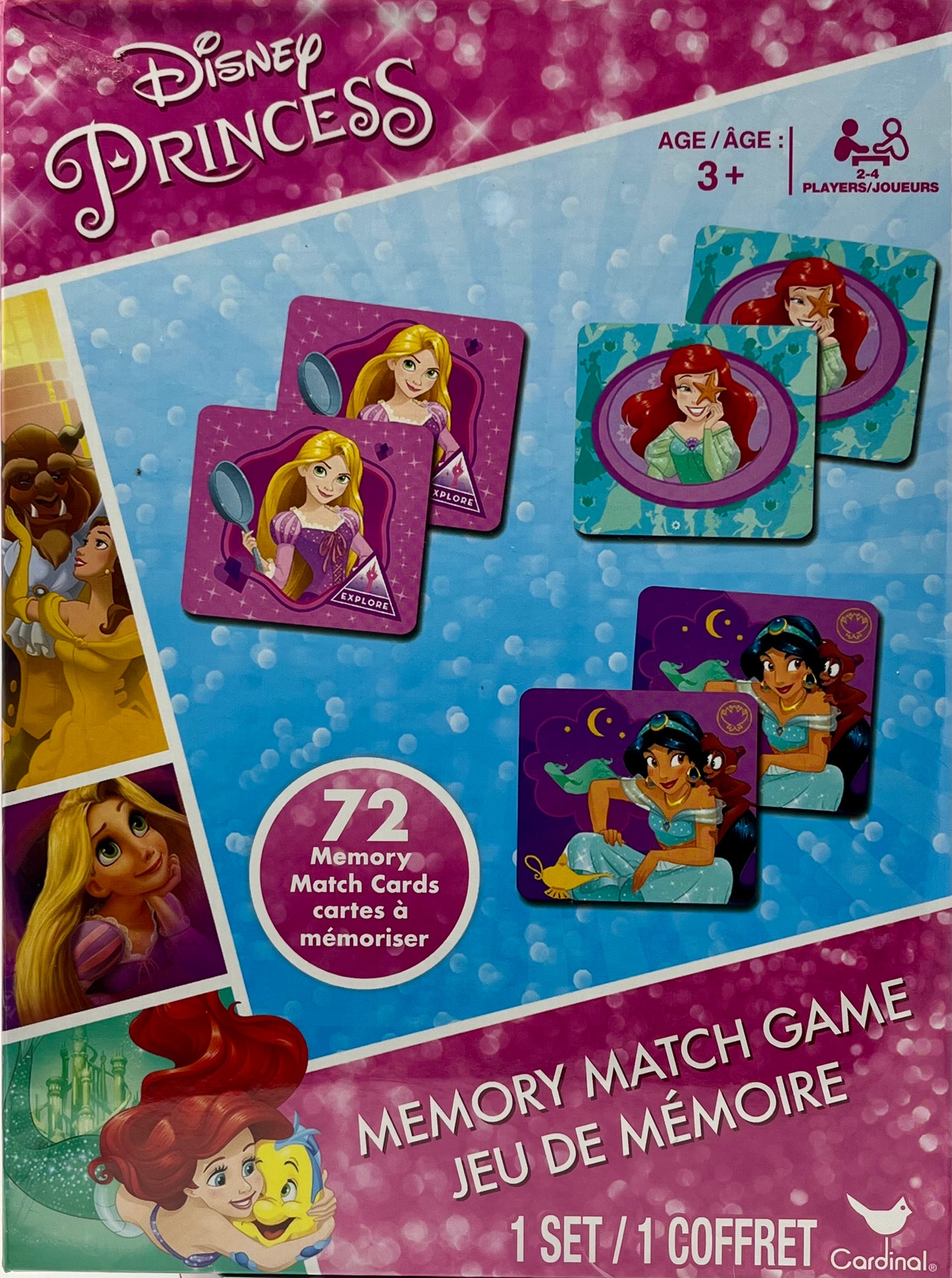 Disney Princess Matching Game Cardinal 72 Memory Cards
