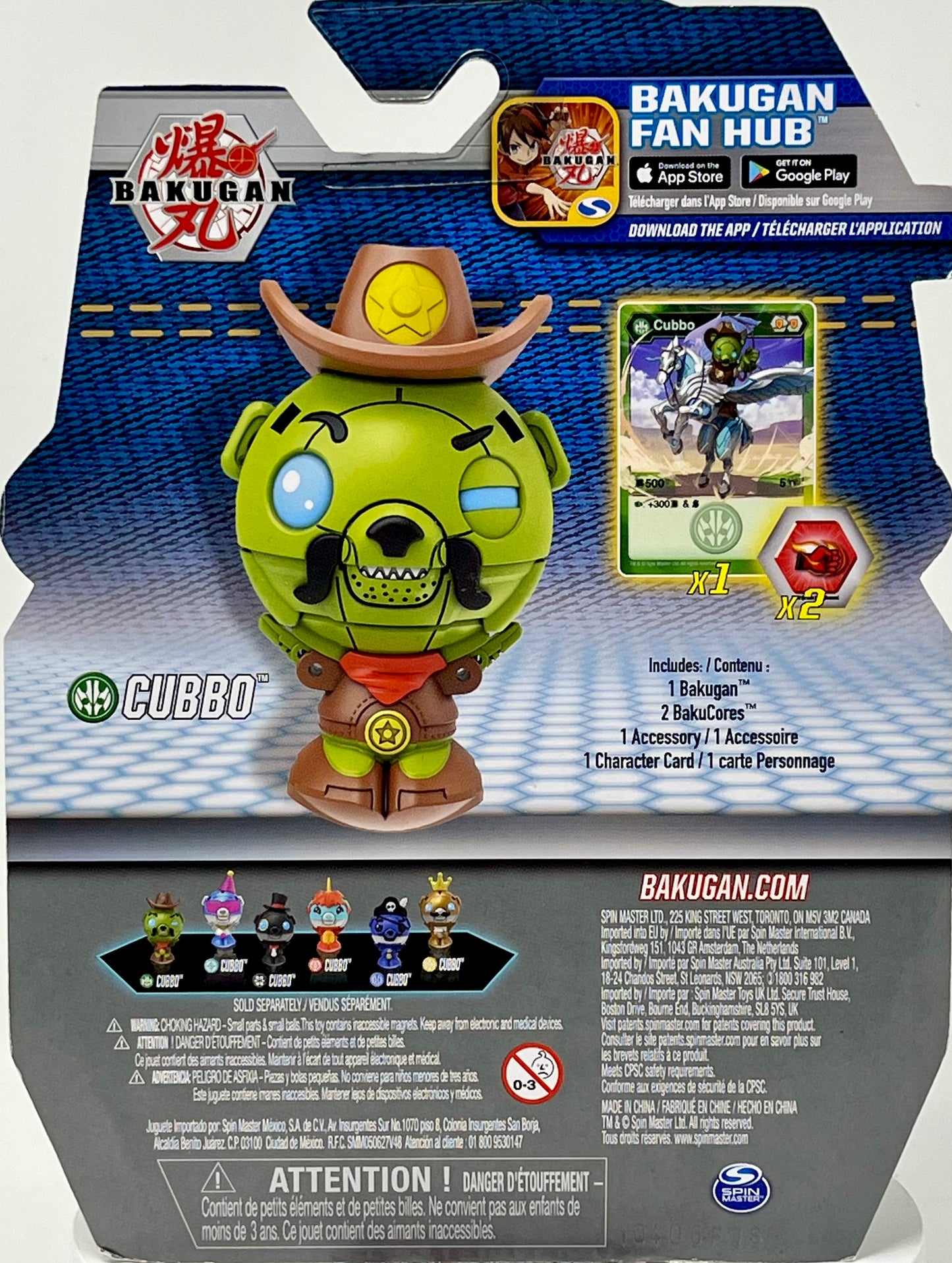 Bakugan Cubbo 2" Mini Figure Sheriff Pirate Dragonoid
