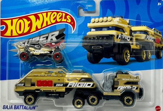 Hot Wheels Super Rig Golden Baja Battalion