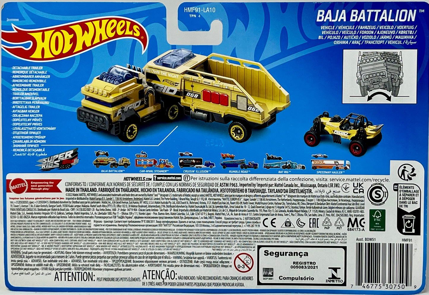 Hot Wheels Super Rig Golden Baja Battalion