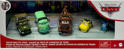 Disney Pixar Cars TOKYO RACE PIT CREW Metal Series 5 Pack