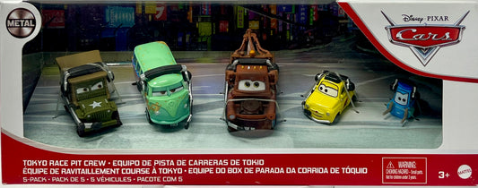 Disney Pixar Cars TOKYO RACE PIT CREW Metal Series 5 Pack