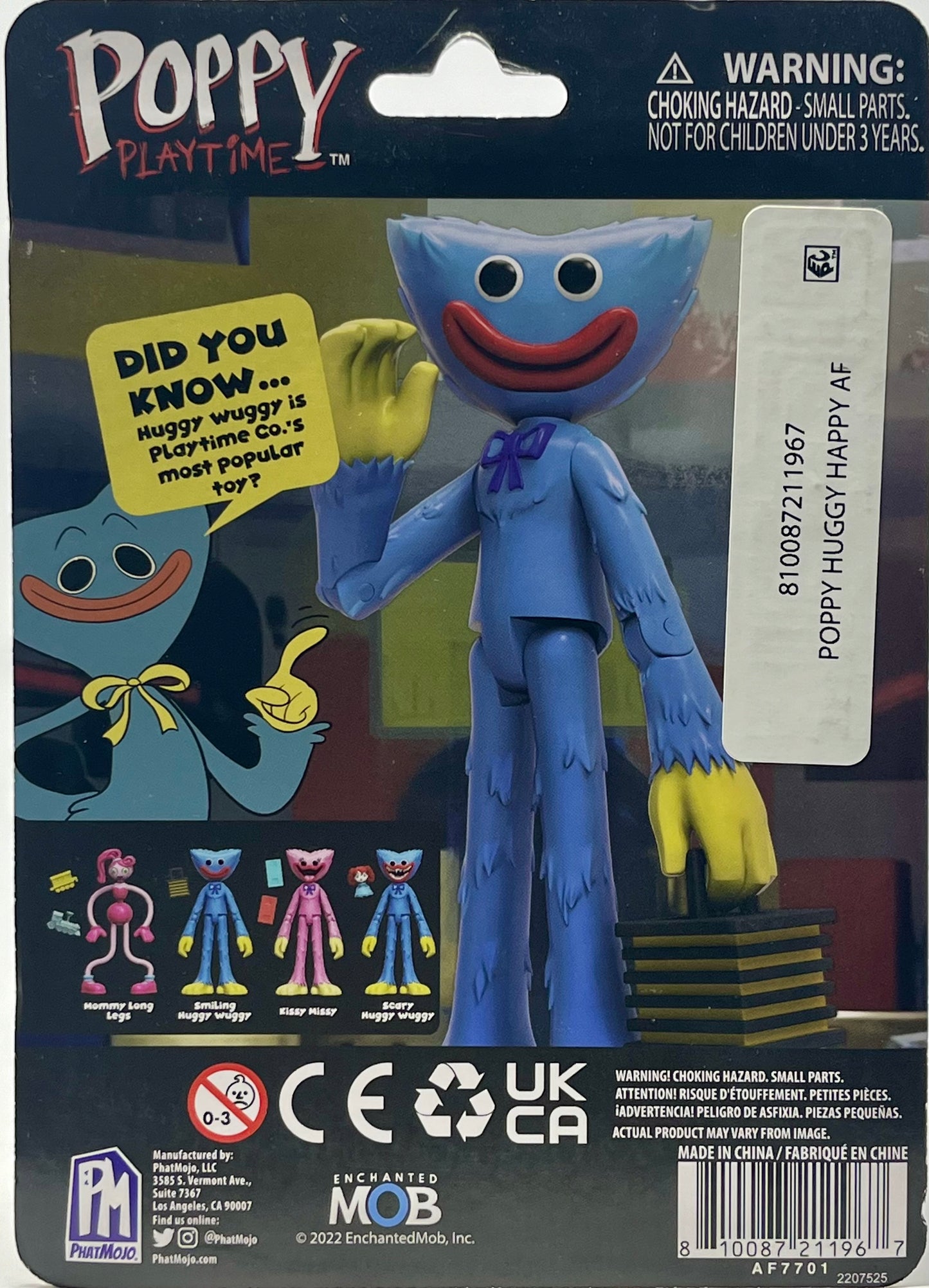 Poppy Playtime - Smiling Huggy Wuggy Action Figure (5" Posable Figure, Series 1)