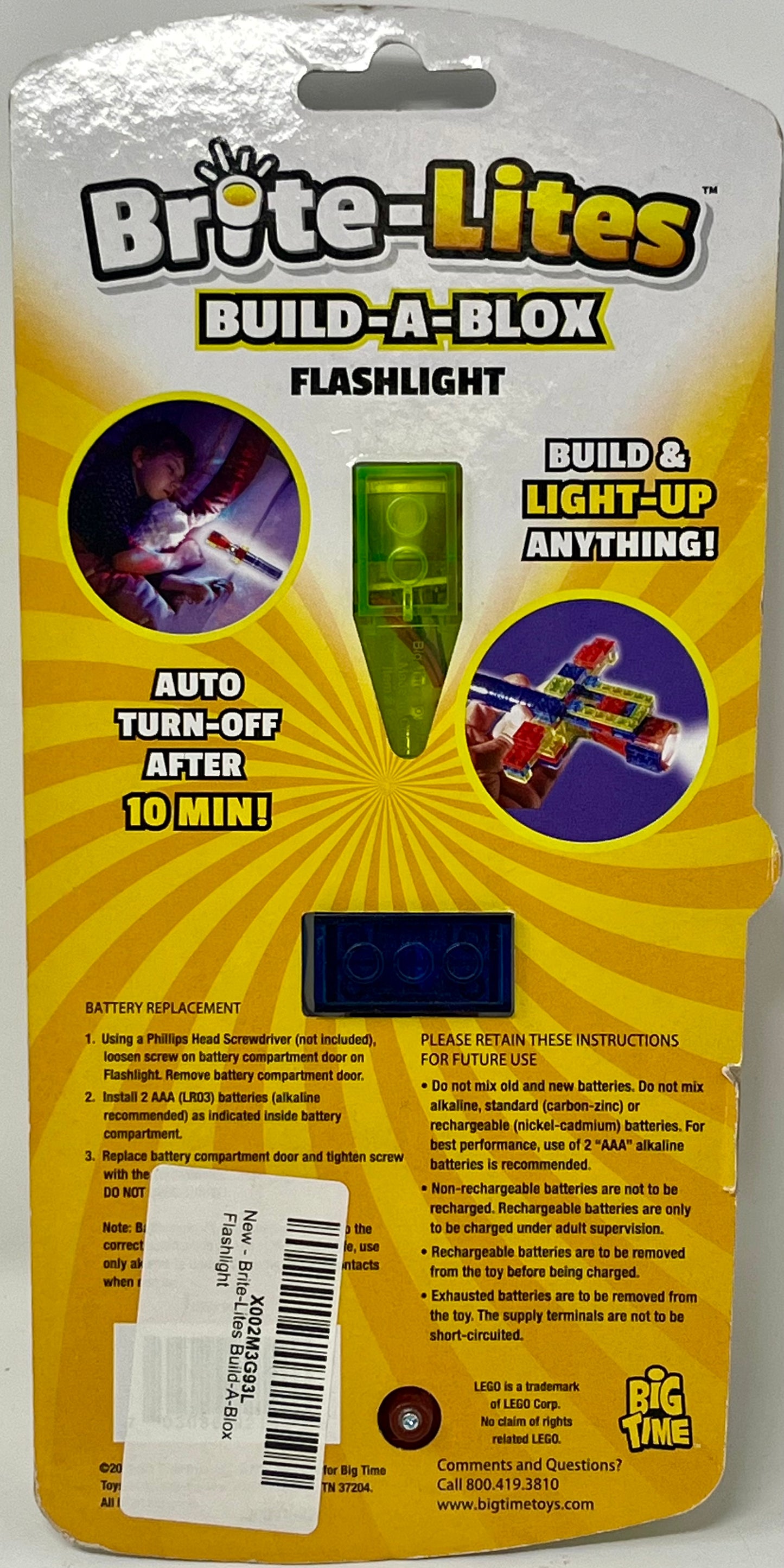Brite Lites Build a Blox Flashlight Ages 5+