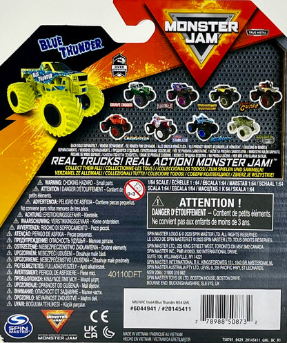 2024 Spin Master Monster Jam Series 34 Blue Thunder “Feel The Energy” 1/64 Scale