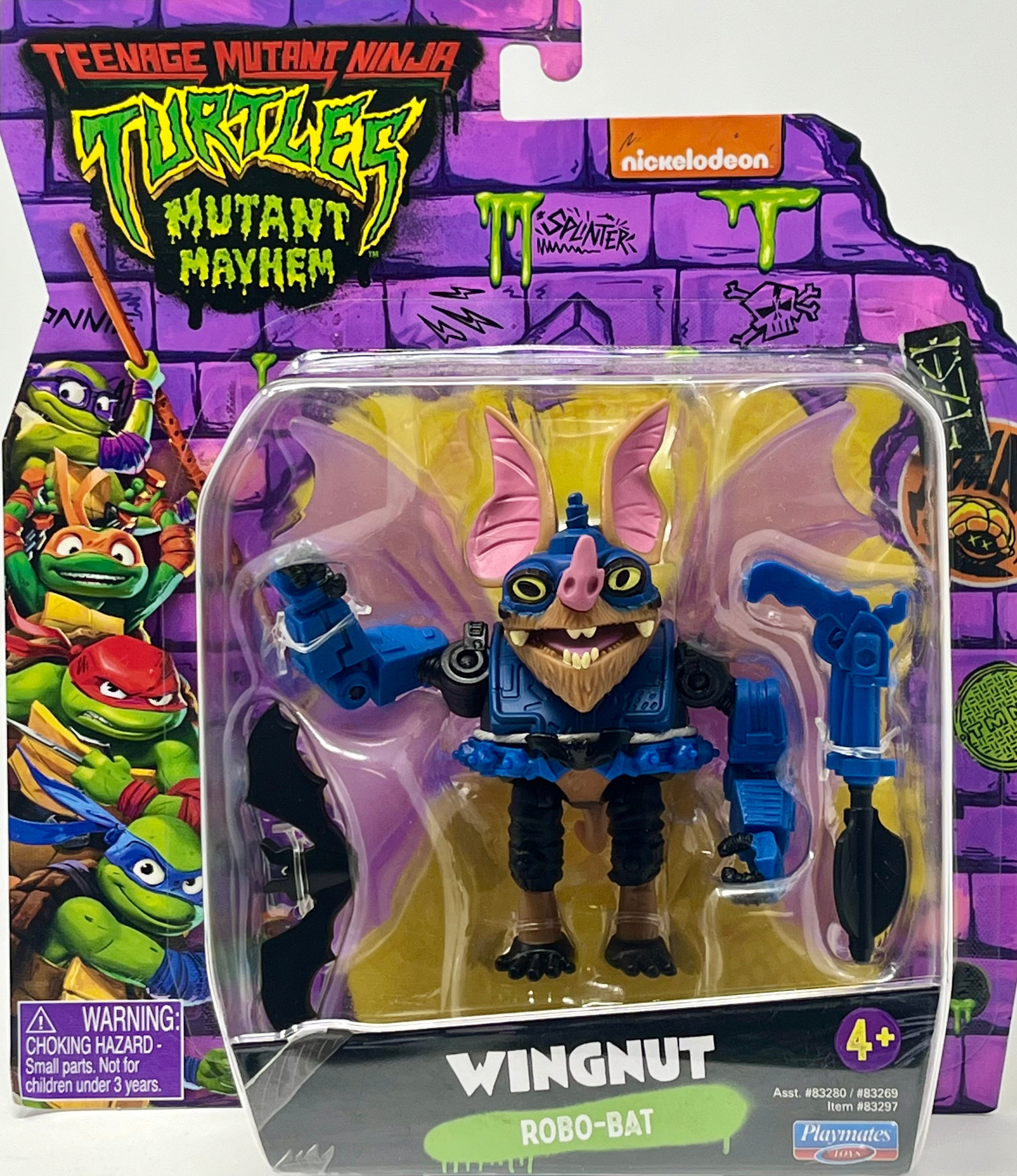 Wingut Teenage Mutant Ninja Turtles Mutant Mayhem Wingnut Robo-Bat Action Fig ...