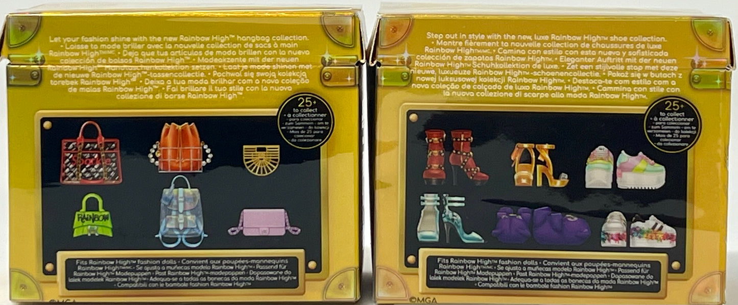 Set #5 Rainbow High Mini Accessories Studio Shoes & Handbag