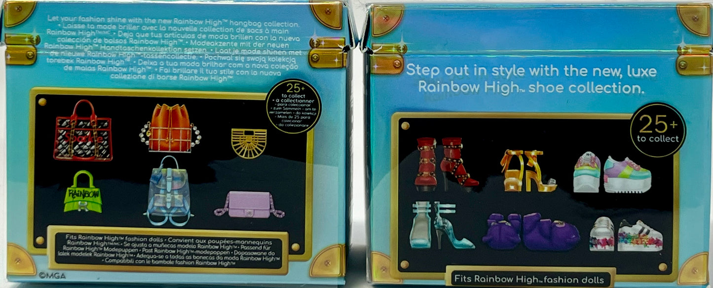 Set #10 Rainbow High Mini Accessories Studio Shoes & Handbag